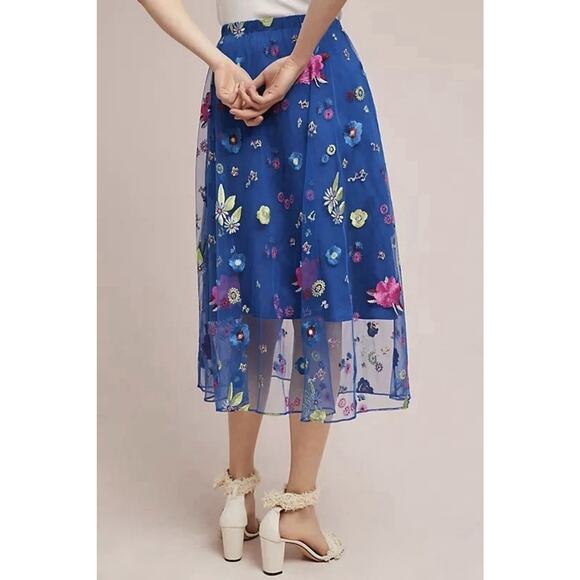 NWT Anthropologie Plenty by Tracy Reese Burnell Embroidered Skirt M - Picture 2 of 9